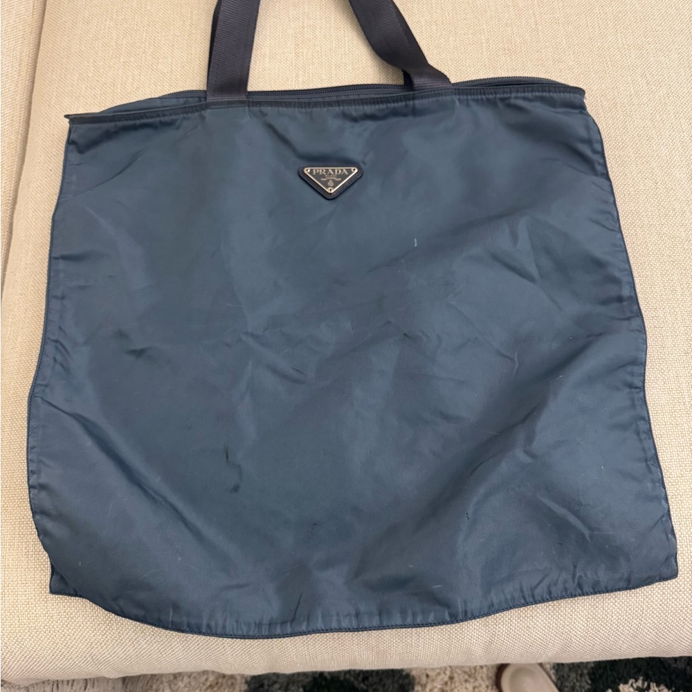 Prada Dark Blue Tote Bag